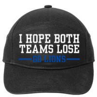 Funny I Hope Both Teams Lose Go Lions 7-Panel Snapback Hat