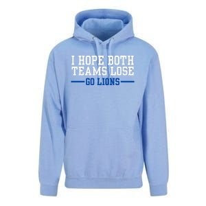 Funny I Hope Both Teams Lose Go Lions Unisex Surf Hoodie