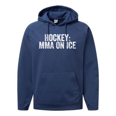 Funny Ice Hockey Player Mma Saying Fighting Penalty Box Gift Performance Fleece Hoodie