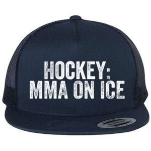 Funny Ice Hockey Player Mma Saying Fighting Penalty Box Gift Flat Bill Trucker Hat