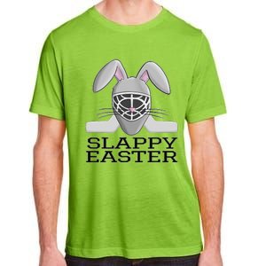 Fun Ice Hockey Easter Bunny Slappy Easter For Adult ChromaSoft Performance T-Shirt