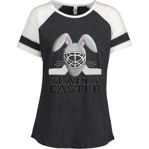 Fun Ice Hockey Easter Bunny Slappy Easter For Enza Ladies Jersey Colorblock Tee