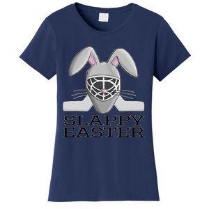 Fun Ice Hockey Easter Bunny Slappy Easter For Women's T-Shirt