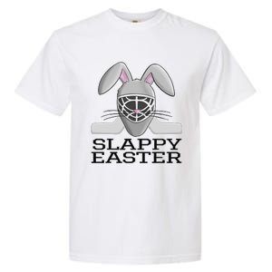 Fun Ice Hockey Easter Bunny Slappy Easter For Garment-Dyed Heavyweight T-Shirt