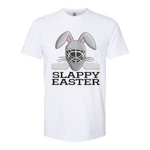 Fun Ice Hockey Easter Bunny Slappy Easter For Softstyle CVC T-Shirt