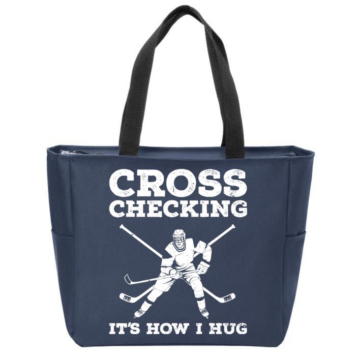 Funny Ice Hockey Art For Ice Hockey Lover Coach Zip Tote Bag