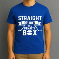 Funny Ice Hockey Player Straight Outta The Penalty Box Gift T-Shirt