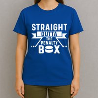 Funny Ice Hockey Player Straight Outta The Penalty Box Gift T-Shirt