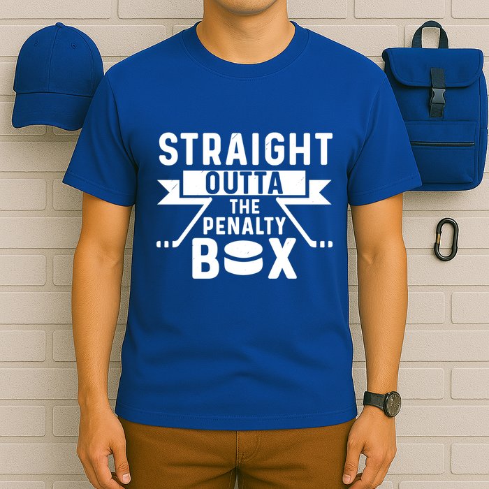 Funny Ice Hockey Player Straight Outta The Penalty Box Gift T-Shirt