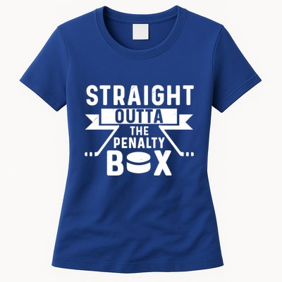 Funny Ice Hockey Player Straight Outta The Penalty Box Gift Womens T-Shirt