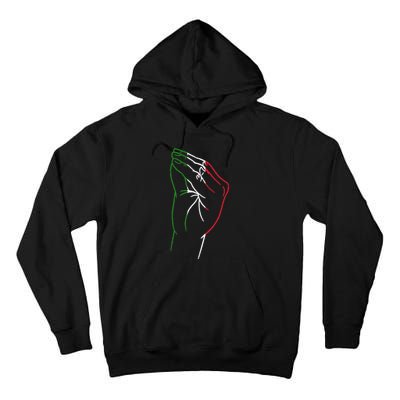 Funny Italian Hand Gesture Italian Flag Italy Italia Tall Hoodie