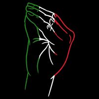 Funny Italian Hand Gesture Italian Flag Italy Italia Women's V-Neck T-Shirt