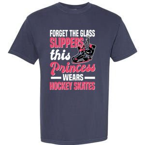 Funny Ice Hockey Girl This Princess Wears Hockey Skates Garment-Dyed Heavyweight T-Shirt