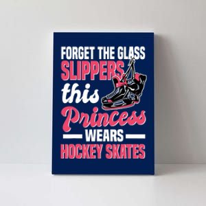 Funny Ice Hockey Girl This Princess Wears Hockey Skates Canvas