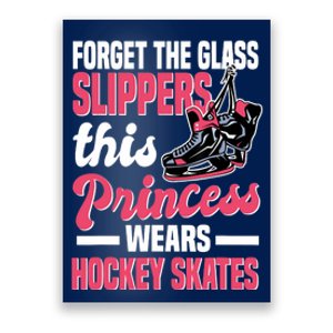 Funny Ice Hockey Girl This Princess Wears Hockey Skates Poster