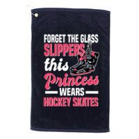 Funny Ice Hockey Girl This Princess Wears Hockey Skates Platinum Collection Golf Towel