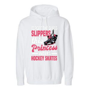 Funny Ice Hockey Girl This Princess Wears Hockey Skates Garment-Dyed Fleece Hoodie