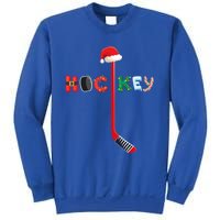 Funny Ice Hockey Stick Christmas Santa Lights Xmas Funny Gift Sweatshirt