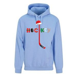 Funny Ice Hockey Stick Christmas Santa Lights Xmas Funny Gift Unisex Surf Hoodie