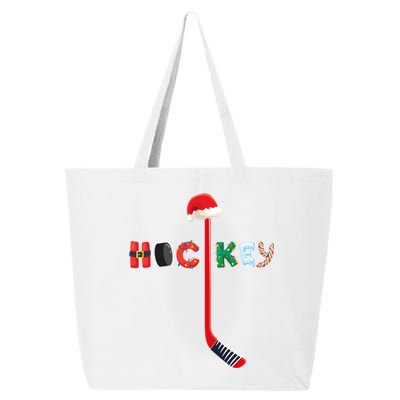 Funny Ice Hockey Stick Christmas Santa Lights Xmas Funny Gift 25L Jumbo Tote