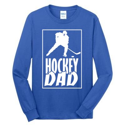 Funny Ice Hockey Father Hockey Dad Gift Tall Long Sleeve T-Shirt