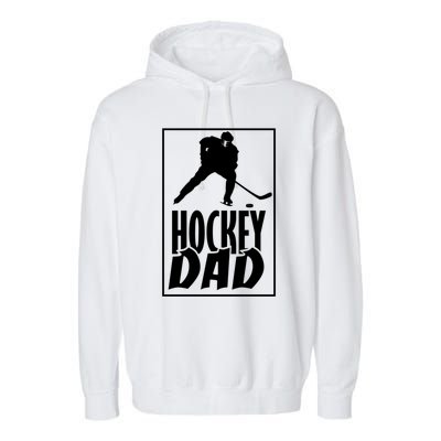 Funny Ice Hockey Father Hockey Dad Gift Garment-Dyed Fleece Hoodie