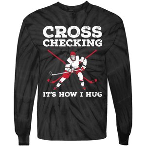 Funny Ice Hockey Art For Ice Hockey Lover Coach Tie-Dye Long Sleeve Shirt