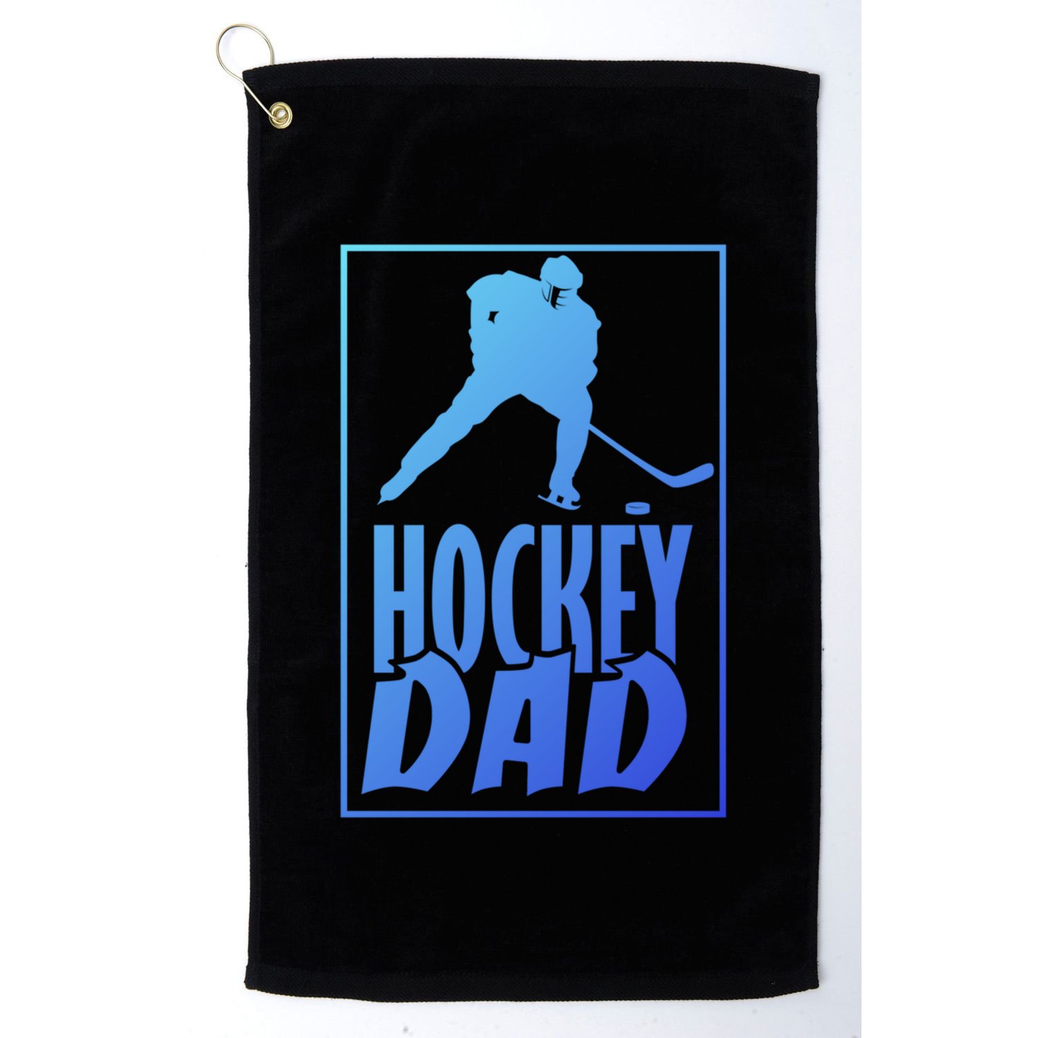 Funny Ice Hockey Father Hockey Dad Gift Golf Towel