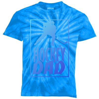 Funny Ice Hockey Father Hockey Dad Gift Kids Tie-Dye T-Shirt