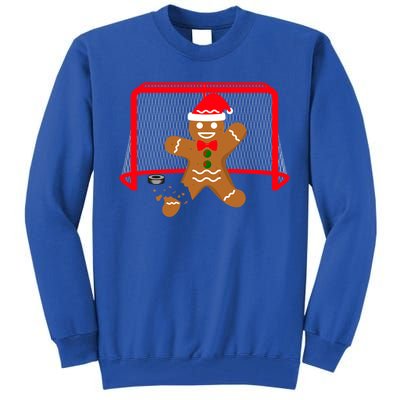 Funny Ice Hockey Goalie Gingerbread Christmas Pajama Gift Tall Sweatshirt