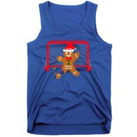 Funny Ice Hockey Goalie Gingerbread Christmas Pajama Gift Tank Top