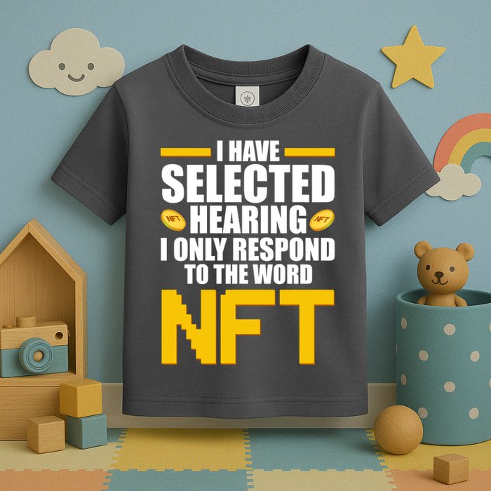 Funny I Have Selected Hearing I Only Respond To The Word NFT Toddler T-Shirt