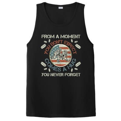 Funny Ice Hockey Player American Flag Hug You Never Forget Cute Gift PosiCharge Competitor Tank