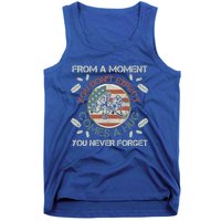 Funny Ice Hockey Player American Flag Hug You Never Forget Cute Gift Tank Top