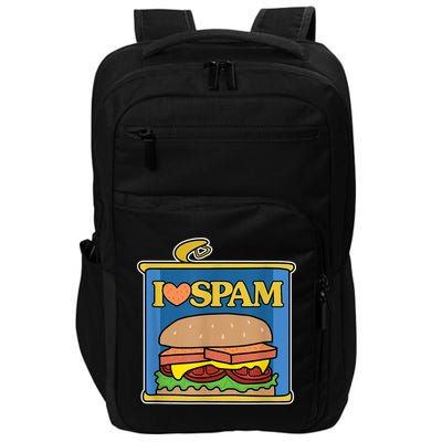 Funny I Heart Love Spam Canned Cooked Pork Food Lover Spam Impact Tech Backpack