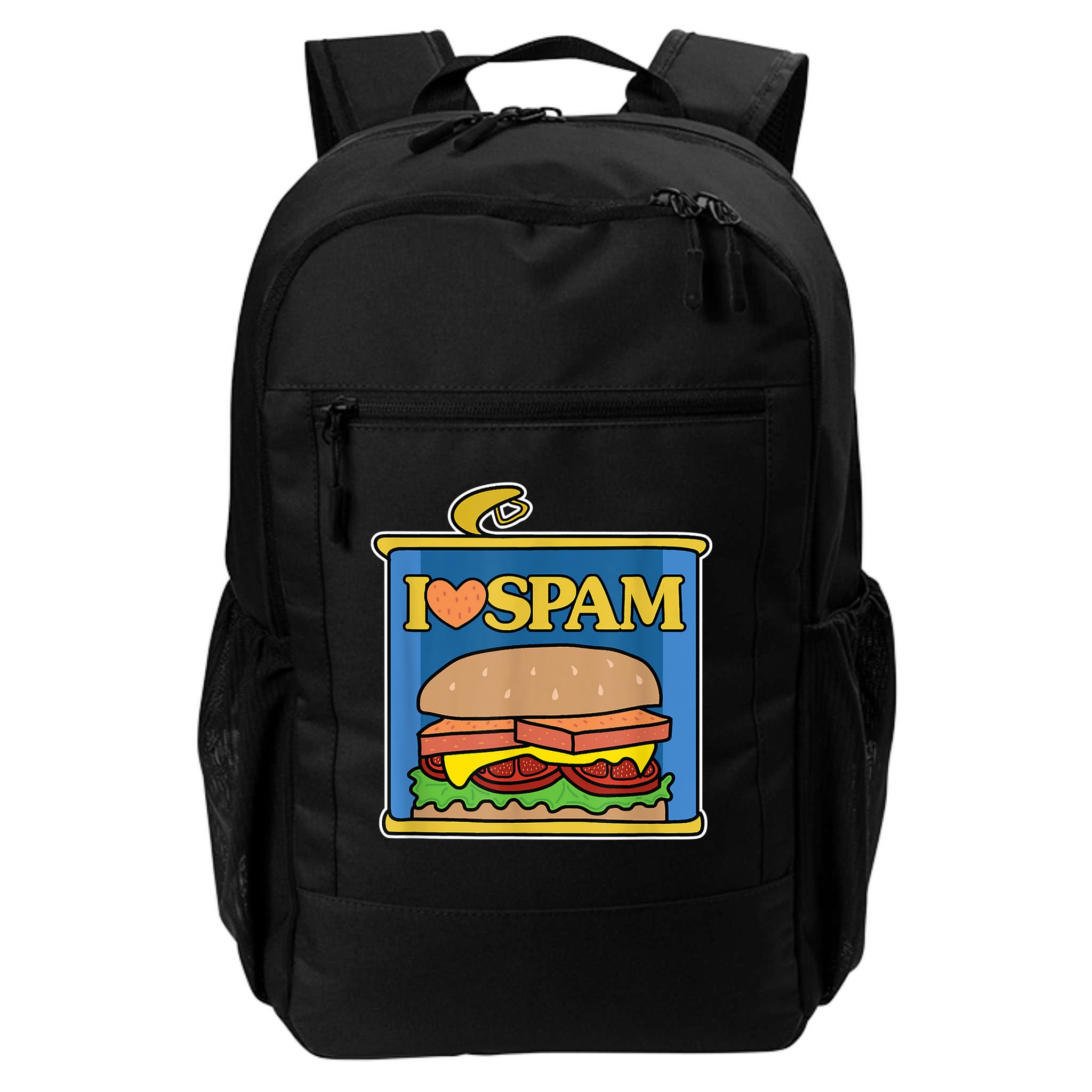 Funny I Heart Love Spam Canned Cooked Pork Food Lover Spam Backpack