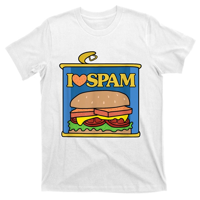 Funny I Heart Love Spam Canned Cooked Pork Food Lover Spam T-Shirt