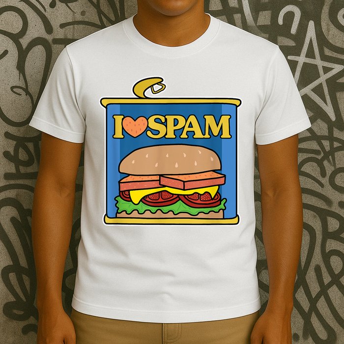 Funny I Heart Love Spam Canned Cooked Pork Food Lover Spam T-Shirt