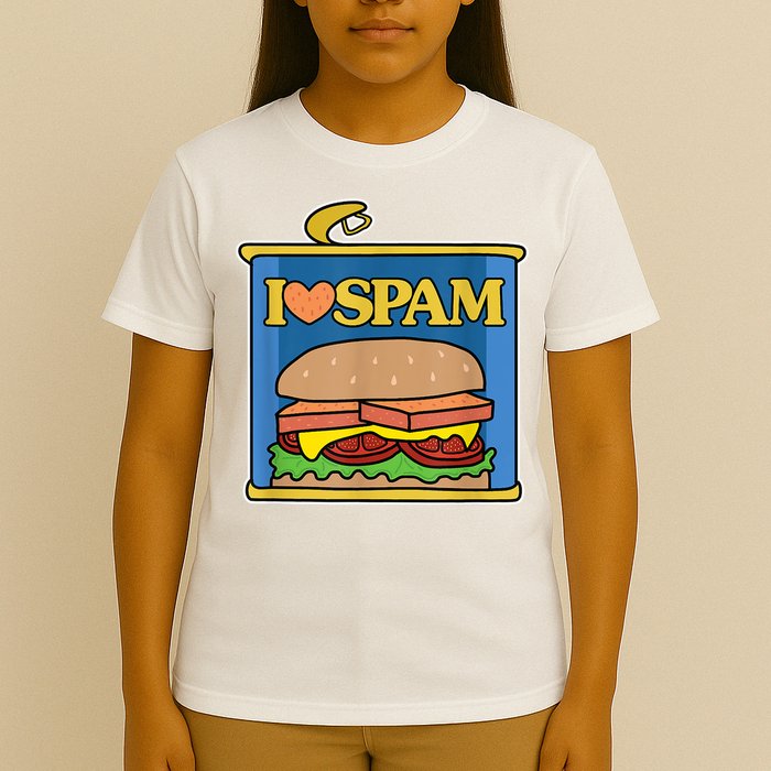 Funny I Heart Love Spam Canned Cooked Pork Food Lover Spam T-Shirt