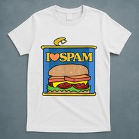 Funny I Heart Love Spam Canned Cooked Pork Food Lover Spam T-Shirt