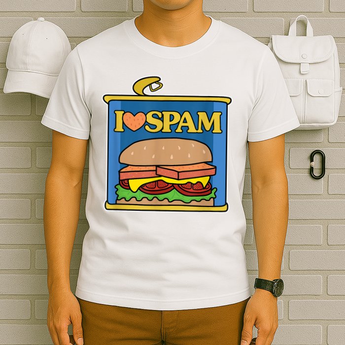 Funny I Heart Love Spam Canned Cooked Pork Food Lover Spam T-Shirt