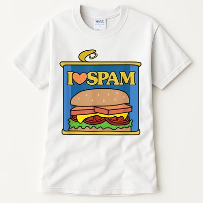 Funny I Heart Love Spam Canned Cooked Pork Food Lover Spam Tall T-Shirt