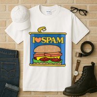 Funny I Heart Love Spam Canned Cooked Pork Food Lover Spam Tall T-Shirt