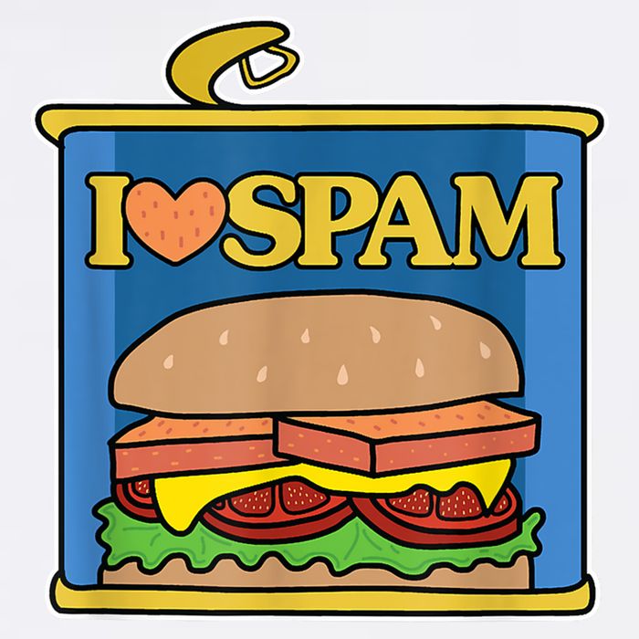Funny I Heart Love Spam Canned Cooked Pork Food Lover Spam Tall T-Shirt