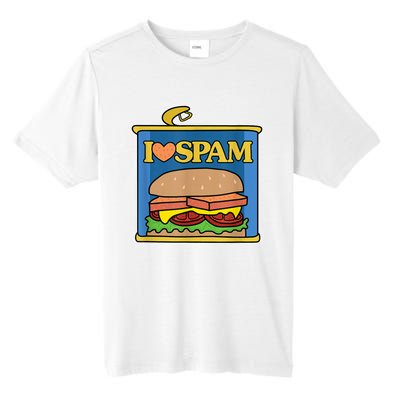 Funny I Heart Love Spam Canned Cooked Pork Food Lover Spam Tall Fusion ChromaSoft Performance T-Shirt