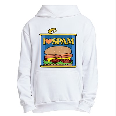 Funny I Heart Love Spam Canned Cooked Pork Food Lover Spam Urban Pullover Hoodie