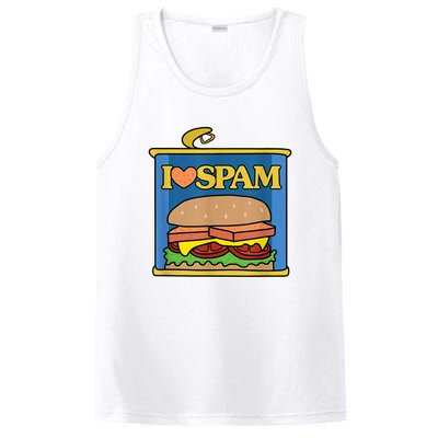 Funny I Heart Love Spam Canned Cooked Pork Food Lover Spam PosiCharge Competitor Tank