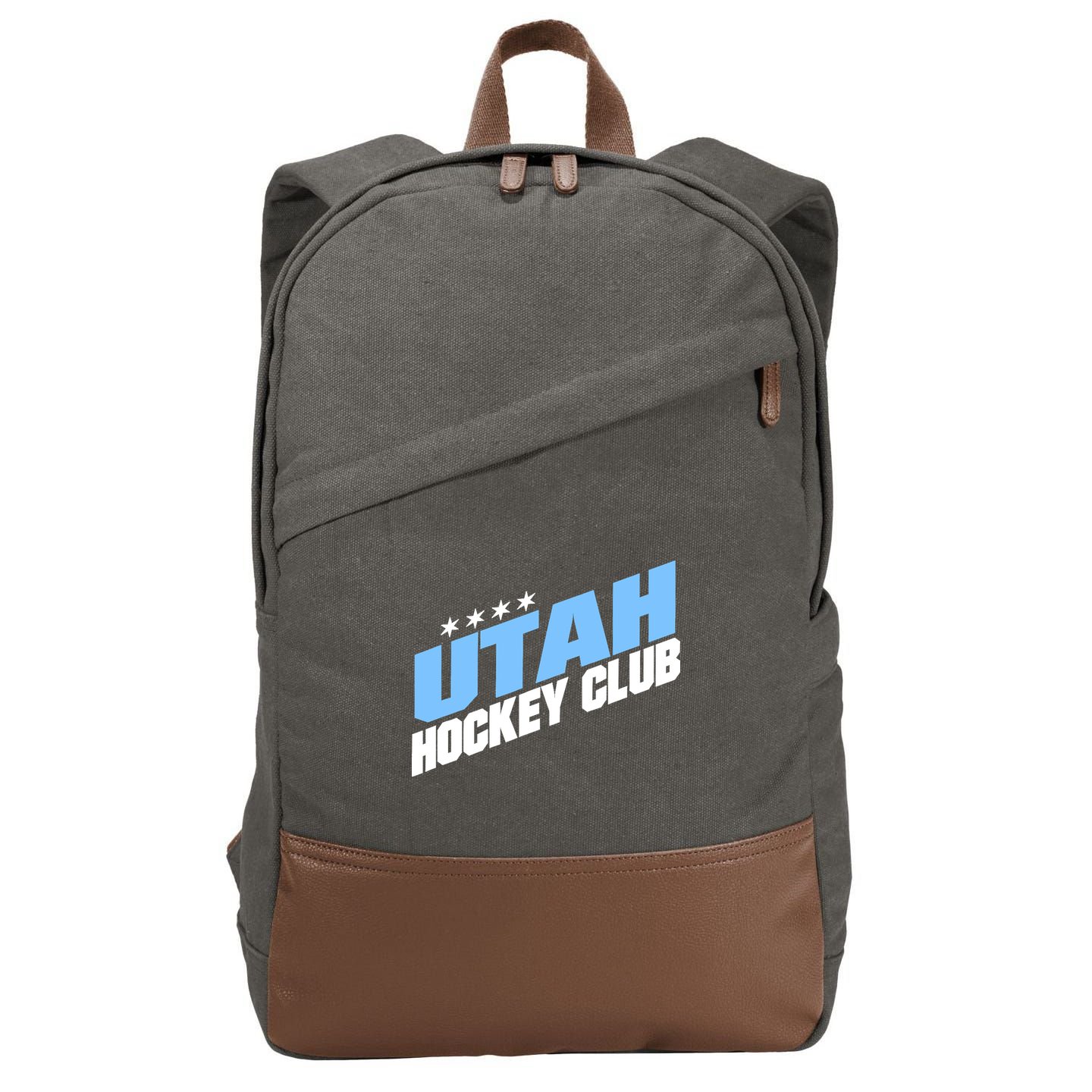 Funny Ice Hockey Player Gift For Utah Hockey Cotton Canvas Backpack