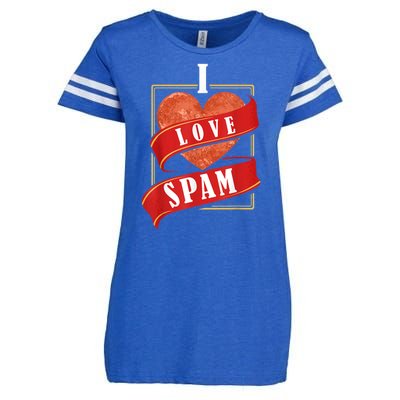 Funny I Heart Love Spam Canned Cooked Pork Food Lover Spam Enza Ladies Jersey Football T-Shirt