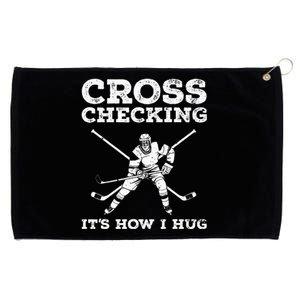 Funny Ice Hockey Art Ice Hockey Lover Coach Grommeted Golf Towel